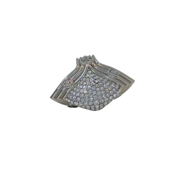 Gucci Interlocking GG Crystal Silver Ring - Picture 3 of 5